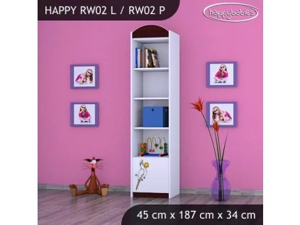 Regál Happy RW02 - pirát (Barva bílá, Otevírání dvířek pravé)
