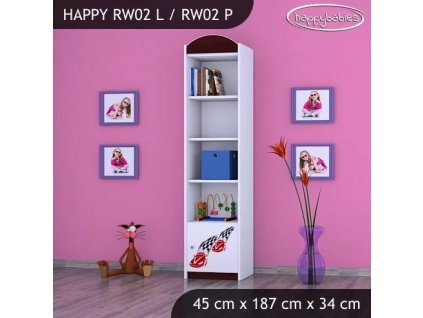 Regál Happy RW02 - závod F1 (Barva bílá, Otevírání dvířek pravé)