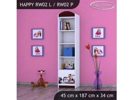 Regál Happy RW02 - formule (Barva bílá, Otevírání dvířek pravé)