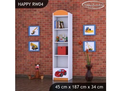 Regál Happy RW04 - pohádkové auto (Barva bílá)