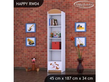 Regál Happy RW04 - pejsek a kočička (Barva bílá)