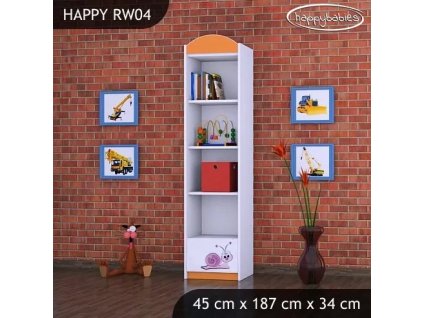 Regál Happy RW04 - slimák (Barva bílá)