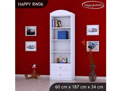 Regál Happy RW06 - princ na bílém na koni (Barva bílá)