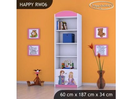 Regál Happy RW06 - princ a princezna (Barva bílá)