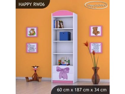 Regál Happy RW06 - pejsek s mašlí (Barva bílá)