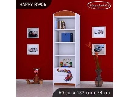 Regál Happy RW06 - vláček (Barva bílá)