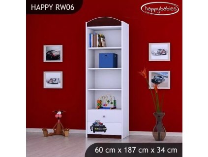 Regál Happy RW06 - policie (Barva bílá)