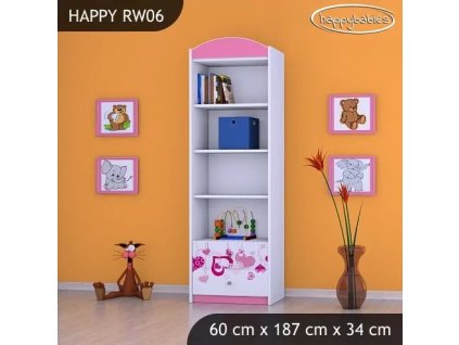 Regál Happy RW06 - padající srdce (Barva bílá)