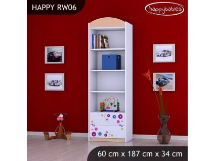 Regál Happy RW06 - veselý medvídek (Barva bílá)