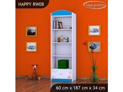 Regál Happy RW08 -hrající lokomotiva (Barva bílá)