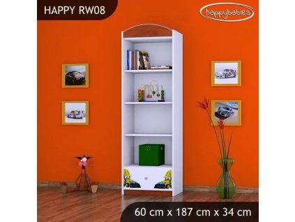 Regál Happy RW08 bagr (Barva bílá)