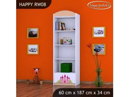 Regál Happy RW08 princezna se zámkem (Barva bílá)