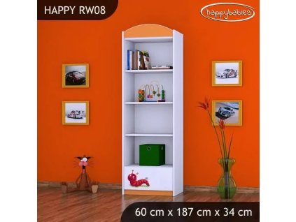 Regál Happy RW08 - veselá housenka (Barva bílá)