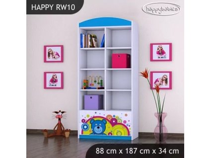 Regál Happy RW10 - veselý medvídek (Barva bílá)