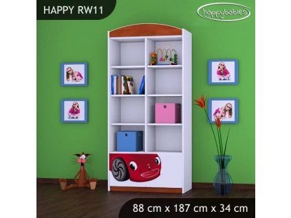 Regál Happy RW11 - pohádkové auto (Barva bílá)