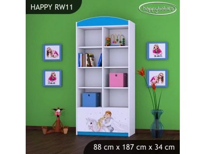 Regál Happy RW11 - princ na bílém koni (Barva bílá)