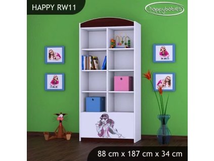 Regál Happy RW11 - monster toralei (Barva bílá)