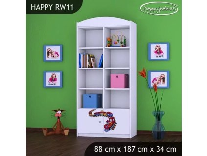 Regál Happy RW11 - vláček (Barva bílá)