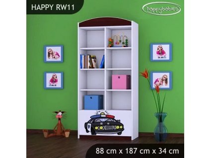 Regál Happy RW11 - policie (Barva bílá)