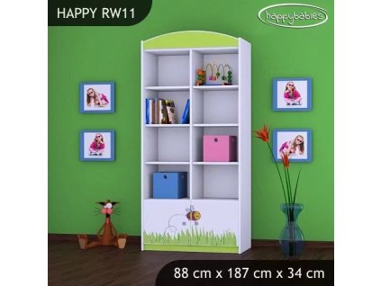 Regál Happy RW11 - včelka (Barva bílá)