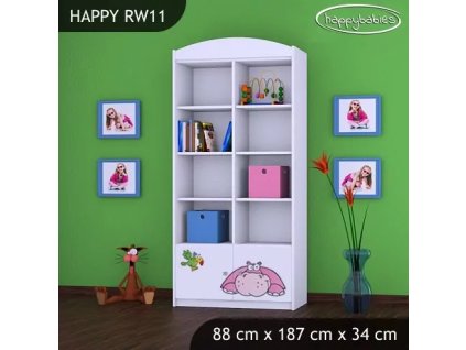 Regál Happy RW11 - safari (Barva bílá)