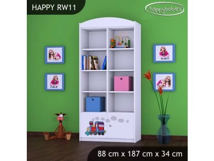 Regál Happy RW11 - super lokomotiva (Barva bílá)