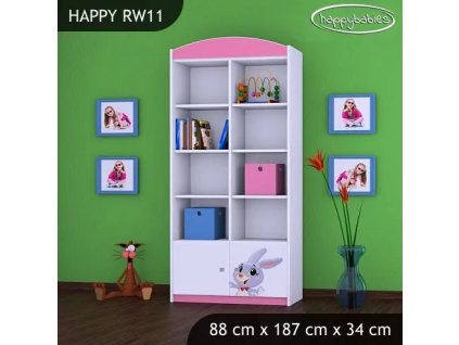 Regál Happy RW11 - super zajíček (Barva bílá)