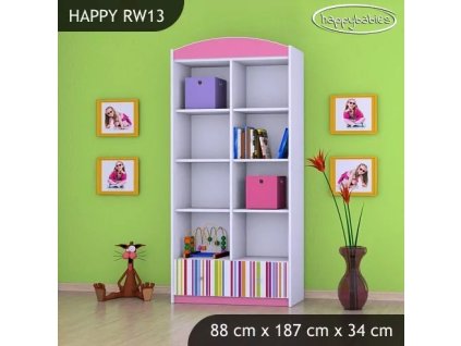 Regál Happy RW13 -barevné pásky (Barva bílá)