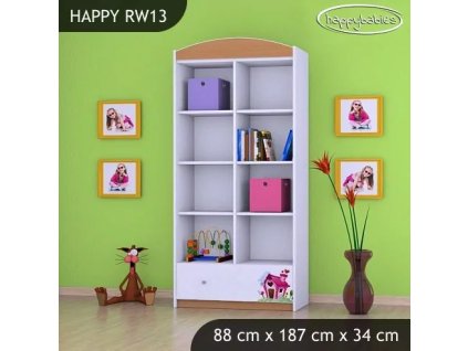 Regál Happy RW13 - začarovaný domeček (Barva bílá)
