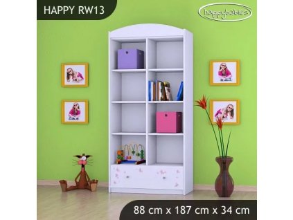 Regál Happy RW13 - zamilovaný medvídek (Barva bílá)