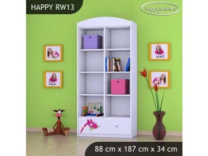 Regál Happy RW13 - žirafa (Barva bílá)