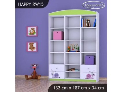 Regál Happy RW15 - slimák (Barva bílá)