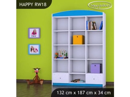 Regál Happy RW18 - princ na bílém koni (Barva bílá)