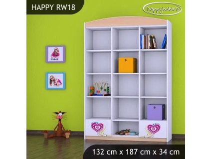 Regál Happy RW18 - pejsek se srdcem (Barva bílá)
