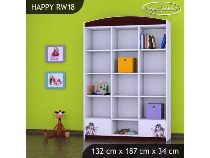 Regál Happy RW18 - monster toralei (Barva bílá)