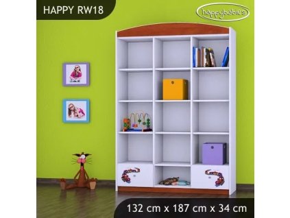 Regál Happy RW18 - vláček (Barva bílá)