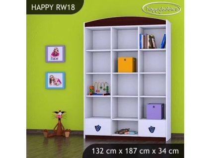 Regál Happy RW18 - policie (Barva bílá)