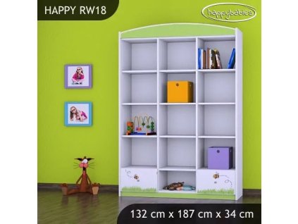 Regál Happy RW18 - včelka (Barva bílá)