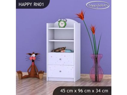 Regál Happy RN01 - princ na bílém koni (Barva bílá)