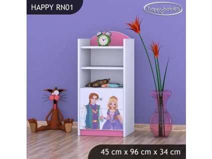 Regál Happy RN01 - princ a princezna (Barva bílá)