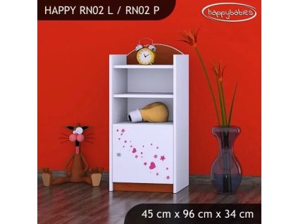Regál Happy RN02 - čarodějka (Barva bílá, Otevírání dvířek pravé)