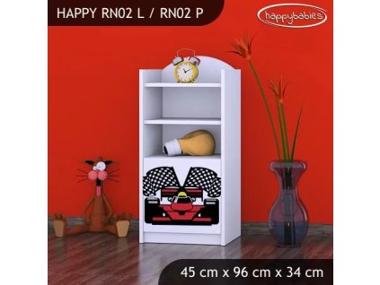 Regál Happy RN02 - ferrari (Barva bílá, Otevírání dvířek pravé)