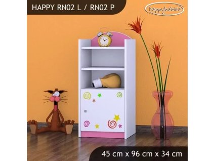 Regál Happy RN02 - hrající lokomotiva (Barva bílá, Otevírání dvířek pravé)