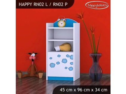 Regál Happy RN02 - letadlo (Barva bílá, Otevírání dvířek pravé)