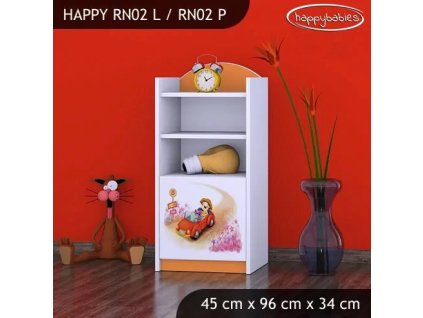 Regál Happy RN02 - zpívající auto (Barva bílá, Otevírání dvířek pravé)
