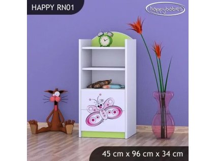 Regál Happy RN01 - motýlek (Barva bílá)