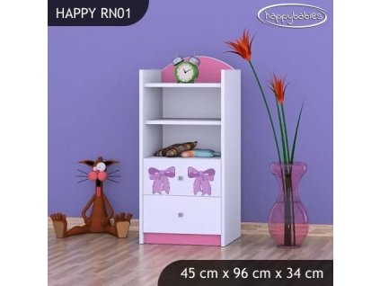 Regál Happy RN01 - pejsek s mašlí (Barva bílá)