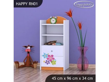 Regál Happy RN01 - srdce z květů (Barva bílá)