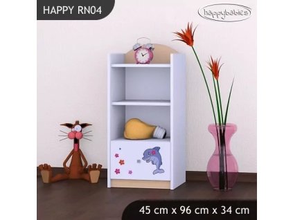 Regál Happy RN04 - delfín (Barva bílá)