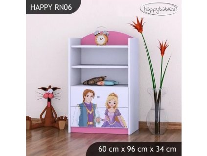 Regál Happy RN06 - princ a princezna (Barva bílá)